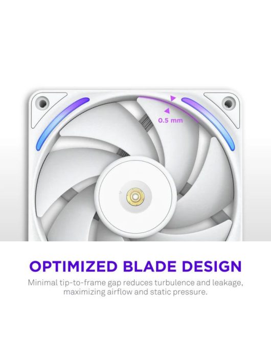 NZXT F120X 120mm Performance RGB Fan White