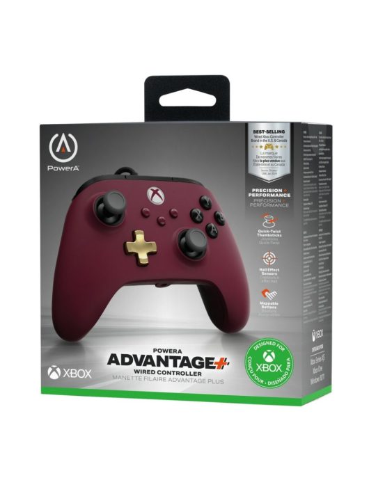 PowerA Advantage Plus Wired Controller for Xbox Series X|S Celestial Burgundy