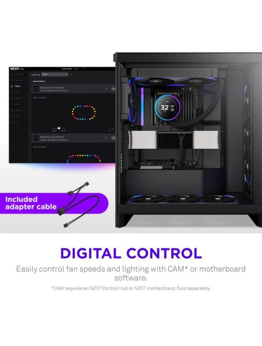 NZXT F140X 140mm Performance RGB Fan Black