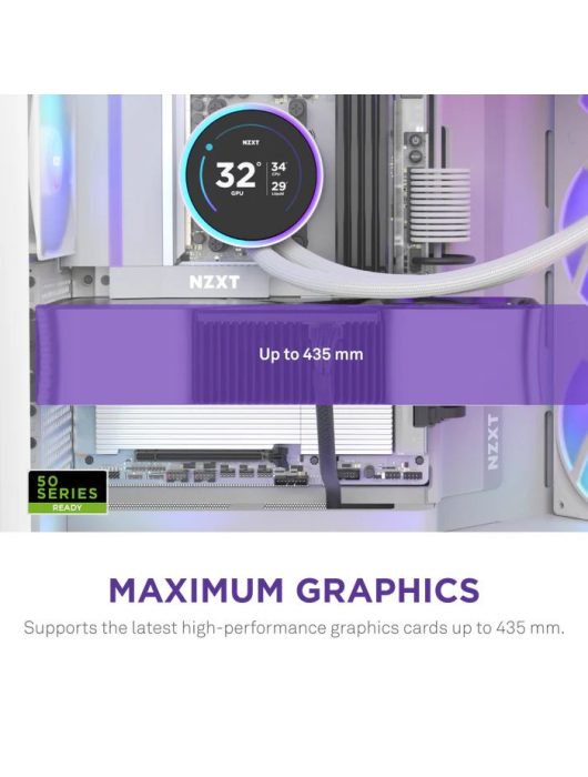 NZXT H9 Flow RGB (2025) Tempered Glass White