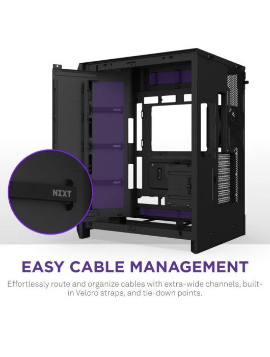 NZXT H9 Flow RGB (2025) Tempered Glass Black