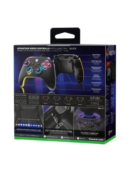 PowerA Advantage Wired Controller for Xbox Series X|S Gamepad Lumectra Black