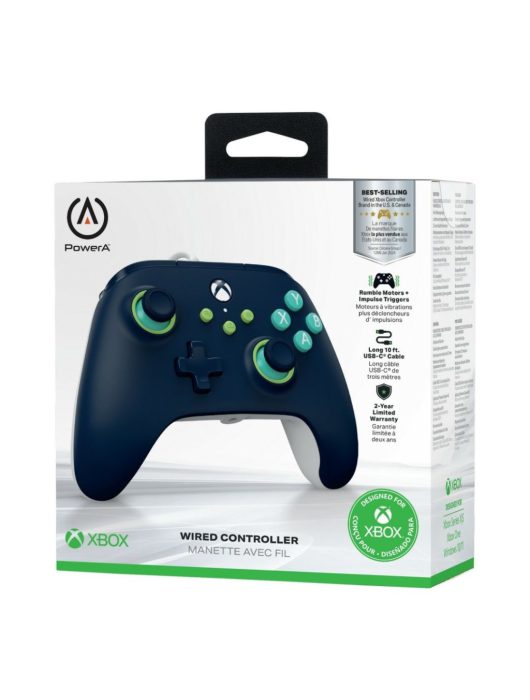 PowerA Advantage Wired Controller for Xbox Series X|S Gamepad Mariner Blue