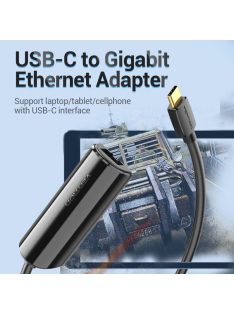 Vention USB-C to Gigabit Ethernet Adapter Black