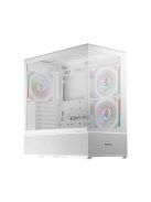 LC Power Gaming 812W Quartz Vision Tempered Glass White