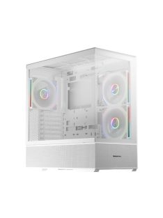LC Power Gaming 812W Quartz Vision Tempered Glass White