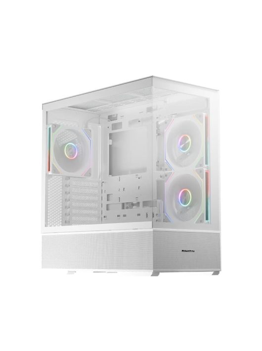 LC Power Gaming 812W Quartz Vision Tempered Glass White