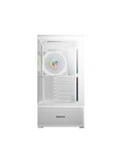 LC Power Gaming 812W Quartz Vision Tempered Glass White