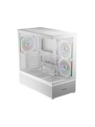 LC Power Gaming 812W Quartz Vision Tempered Glass White
