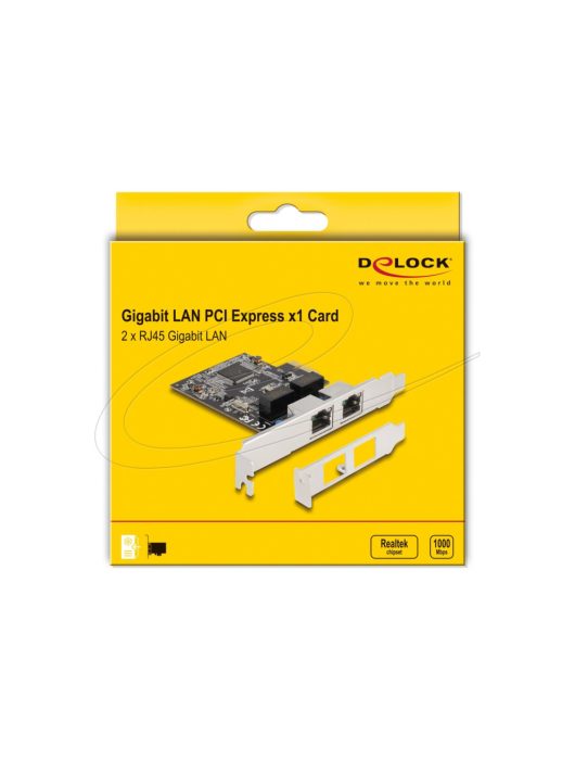 DeLock PCI Express Network Card Gigabit LAN 2xRJ45