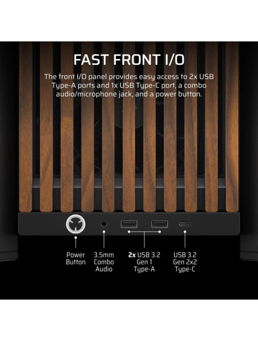 Corsair 4000D RS Tempered Glass Black/Walnut