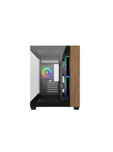 Cooler Master Elite 481 Wood Tempered Glass Black