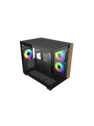 Cooler Master Elite 481 Wood Tempered Glass Black