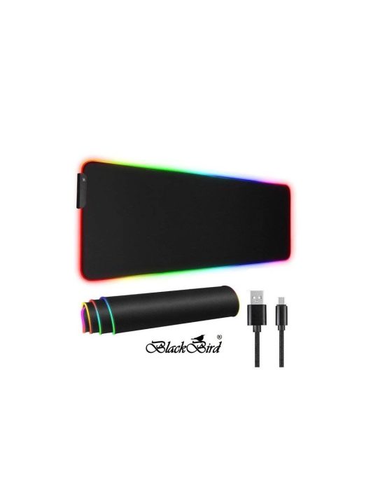 BlackBird MZ-RGB NightHalo Egérpad Black
