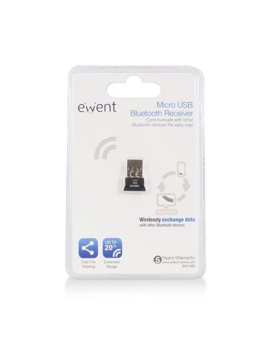 Ewent Micro Bluetooth 4.0 USB Adapter Black