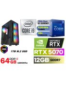 Gamer PC: Intel Core i9  16 magos CPU 12. Generáció!+ NVIDIA RTX 5070 12GB VGA+64GB DDR5 RAM+1TB SSD