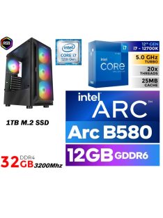   Gamer PC: Intel Core i7 12magos 12700KF CPU+ Nvidia RTX 3060 12GB VGA+ 32GB DDR4 RAM+1TB SSD
