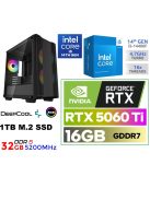 Gamer PC: Intel Core i5 10 magos CPU 14. Generáció!+ Nvidia RTX 5060Ti 16GB VGA+ 32GB DDR5 RAM