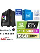 Gamer PC: Intel Core i5 10 magos CPU 14. Generáció!+ Nvidia RTX 5060Ti 16GB VGA+ 32GB DDR5 RAM