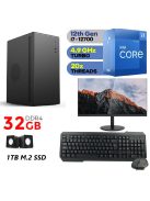 Komplett PC csomag monitorral Intel core i7 CPU+32GB DDR4+1TB SSD