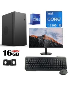   Komplett PC csomag monitorral Intel core i3 CPU+16GB DDR4+500GB  SSD
