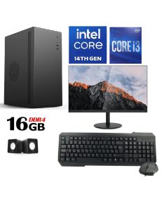   Komplett PC csomag monitorral Intel core i3  14. Generáció CPU+16GB DDR4+500GB  SSD