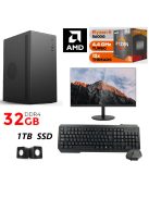Komplett PC csomag monitorral AMD Ryzen 5600G CPU+32GB DDR4+1TB SSD