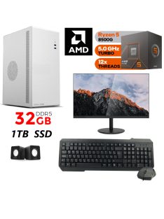   Komplett PC csomag monitorral AMD Ryzen 8500G CPU+32GB DDR5+1TB SSD