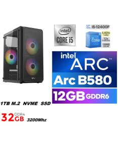   Gamer PC: Intel Core i5 6 magos CPU 12. Generáció + Nvidia RTX 3060 12GB VGA+ 32GB DDR4 RAM